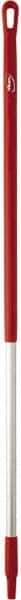 Vikan - 51 x 1-1/4" Aluminum Squeegee Handle - European Threaded Connection, Red - USA Tool & Supply