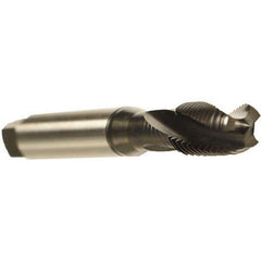 Emuge - 3/8-24 UNF 3 Flute 3BX Modified Bottoming Spiral Flute Tap - Cobalt, Oxide Finish, 2-15/16" OAL, Right Hand Flute, Right Hand Thread, Series Rekord D - Exact Industrial Supply