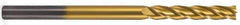 Atrax - 1", 3" LOC, 1" Shank Diam, 6" OAL, 4 Flute, Solid Carbide Square End Mill - Single End, TiN Finish, Spiral Flute, 30° Helix, Centercutting, Right Hand Cut, Right Hand Flute - USA Tool & Supply