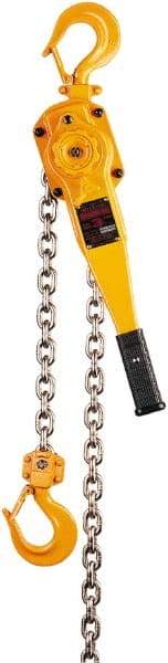 Harrington Hoist - 6,000 Lb Lifting Capacity, 15' Lift Height, Lever Hoist - Made from Chain, 69 Lb Avg Pull to Lift Rated Load, 1 Chain - USA Tool & Supply