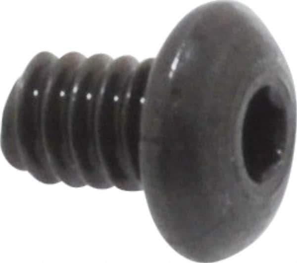 Value Collection - #2-56 UNC Hex Socket Drive, Button Screw - Alloy Steel, Black Oxide Finish, Fully Threaded, 1/8" Length Under Head - USA Tool & Supply