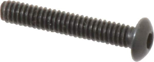 Value Collection - #5-40 UNC Hex Socket Drive, Button Screw - Alloy Steel, Black Oxide Finish, Fully Threaded, 3/4" Length Under Head - USA Tool & Supply