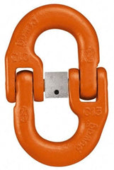 Pewag - G80 Grade Dacromet Alloy Steel Non-Removable Coupling Link - 1/2" Diameter, 15,000 Lb Load Limit - USA Tool & Supply