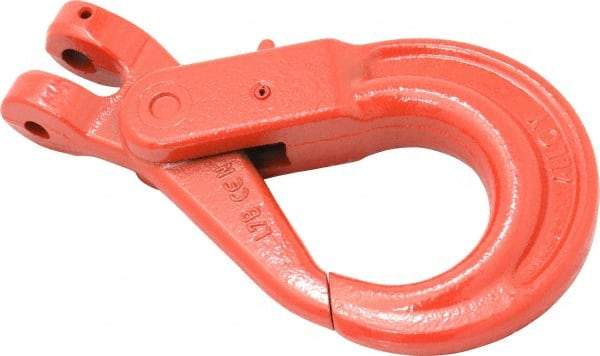 Pewag - 3/8 Inch Chain Diameter, Grade 80 Clevis Hook - 7,100 Lbs. Load Capacity, 15/32 Inch Inside Diameter, 15/32 Inch Pin Diameter, 1-31/32 Inch Hook Throat, 1-49/64 Inch Hook Width - USA Tool & Supply