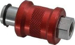 Legris - 1/8" Pipe, FNPT x FNPT, Nickel Plated Brass Standard Slide Valve - 230 Max psi, Anodized Aluminum Sleeve - USA Tool & Supply