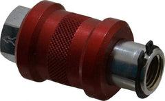 Legris - 1/4" Pipe, FNPT x FNPT, Nickel Plated Brass Standard Slide Valve - 230 Max psi, Anodized Aluminum Sleeve - USA Tool & Supply
