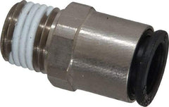 Legris - 10mm Outside Diam, 1/4 NPT, Nickel Plated Brass Push-to-Connect Tube Male Connector - 290 Max psi, Tube to Male NPT Connection, Buna Nitrile O-Ring - USA Tool & Supply