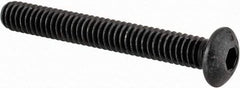 Value Collection - #5-40 UNC Hex Socket Drive, Button Screw - Alloy Steel, Black Oxide Finish, Fully Threaded, 1" Length Under Head - USA Tool & Supply