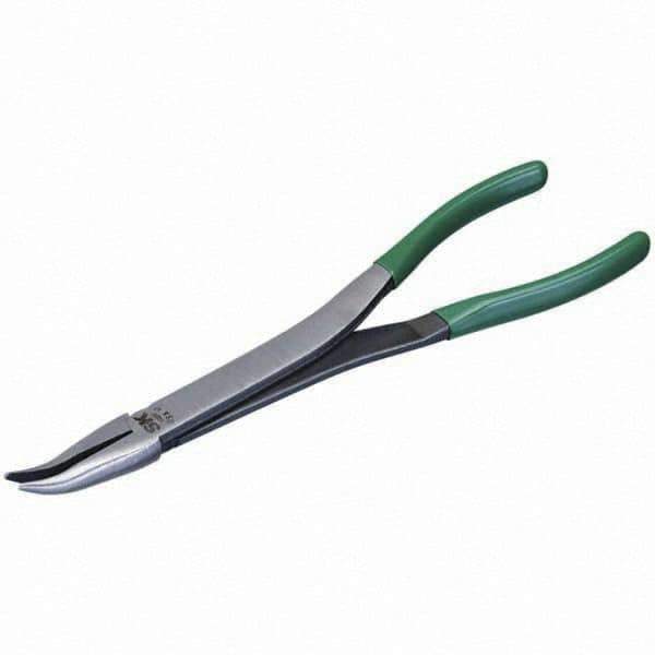 SK - Bent Nose Pliers - 11" W/CUSHION GRIP XLONG NEEDLE NOSE PLIER - USA Tool & Supply