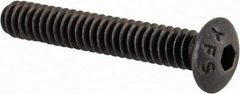 Value Collection - #6-32 UNC Hex Socket Drive, Button Screw - Alloy Steel, Black Oxide Finish, Fully Threaded, 7/8" Length Under Head - USA Tool & Supply