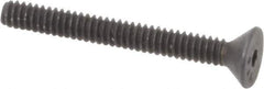 Value Collection - #4-40 UNC Hex Socket Drive, 82° Flat Screw - Alloy Steel, Black Oxide Finish, Fully Threaded, 1" OAL - USA Tool & Supply