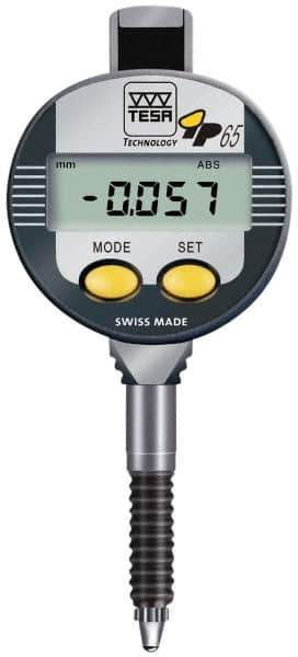 TESA Brown & Sharpe - 0 to 12.5mm Range, 0.0005" Graduation, Electronic Drop Indicator - Accurate to 20µ, English & Metric System, Digital Display - USA Tool & Supply