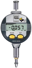 TESA Brown & Sharpe - 0 to 5mm Range, 0.00005 & 0.0005" Graduation, Electronic Drop Indicator - Accurate to 4µ, English & Metric System, LCD Display - USA Tool & Supply