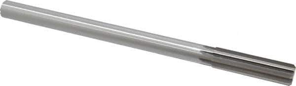 Made in USA - 0.627" High Speed Steel 8 Flute Chucking Reamer - Straight Flute, 0.5615" Straight Shank, 2-1/4" Flute Length, 9" OAL - USA Tool & Supply