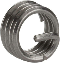 Heli-Coil - M3.5x0.60 Metric Coarse, 3.5mm OAL, Free Running Helical Insert - 3-3/4 Free Coils, Tanged, 304 Stainless Steel, Bright Finish, 1D Insert Length - USA Tool & Supply