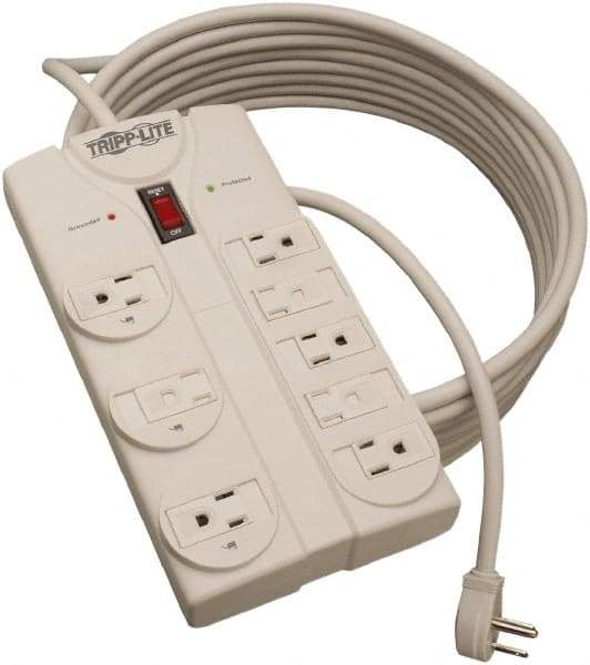 Tripp-Lite - 8 Outlets, 120 VAC15 Amps, 25' Cord, Power Outlet Strip - Floor, Keyhole Mount, 5-15 NEMA Configuration, 1.51" Strip - USA Tool & Supply