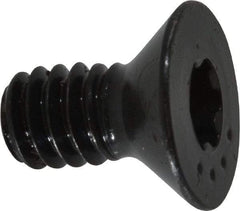 Camcar - 1/4-20 UNC Torx Plus Drive, 82° Flat Screw - Alloy Steel, Black Oxide Finish, Fully Threaded, 1/2" OAL - USA Tool & Supply