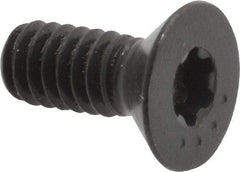 Camcar - 1/4-20 UNC Torx Plus Drive, 82° Flat Screw - Alloy Steel, Black Oxide Finish, Fully Threaded, 5/8" OAL - USA Tool & Supply