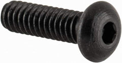 Value Collection - #2-56 UNC Hex Socket Drive, Button Screw - Alloy Steel, Black Oxide Finish, Fully Threaded, 5/16" Length Under Head - USA Tool & Supply