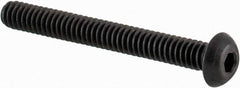 Value Collection - #2-56 UNC Hex Socket Drive, Button Screw - Alloy Steel, Black Oxide Finish, Fully Threaded, 3/4" Length Under Head - USA Tool & Supply