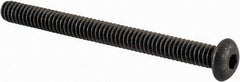 Value Collection - #2-56 UNC Hex Socket Drive, Button Screw - Alloy Steel, Black Oxide Finish, Fully Threaded, 1" Length Under Head - USA Tool & Supply