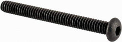 Value Collection - #3-48 UNC Hex Socket Drive, Button Screw - Alloy Steel, Black Oxide Finish, Fully Threaded, 1" Length Under Head - USA Tool & Supply