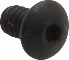 Value Collection - #4-40 UNC Hex Socket Drive, Button Screw - Alloy Steel, Black Oxide Finish, Fully Threaded, 3/16" Length Under Head - USA Tool & Supply
