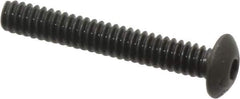 Value Collection - #4-40 UNC Hex Socket Drive, Button Screw - Alloy Steel, Black Oxide Finish, Fully Threaded, 3/4" Length Under Head - USA Tool & Supply