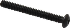 Value Collection - #4-40 UNC Hex Socket Drive, Button Screw - Alloy Steel, Black Oxide Finish, Fully Threaded, 1" Length Under Head - USA Tool & Supply