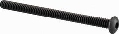 Value Collection - #6-32 UNC Hex Socket Drive, Button Screw - Alloy Steel, Black Oxide Finish, Fully Threaded, 2" Length Under Head - USA Tool & Supply