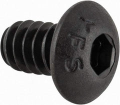 Value Collection - #10-24 UNC Hex Socket Drive, Button Screw - Alloy Steel, Black Oxide Finish, Fully Threaded, 5/16" Length Under Head - USA Tool & Supply