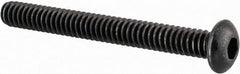 Value Collection - #10-24 UNC Hex Socket Drive, Button Screw - Alloy Steel, Black Oxide Finish, Fully Threaded, 1-3/4" Length Under Head - USA Tool & Supply