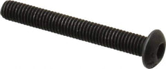 Value Collection - #10-32 UNF Hex Socket Drive, Button Screw - Alloy Steel, Black Oxide Finish, Fully Threaded, 1-1/2" Length Under Head - USA Tool & Supply