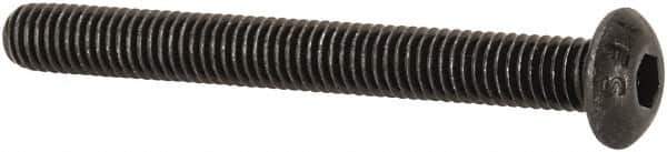 Value Collection - #10-32 UNF Hex Socket Drive, Button Screw - Alloy Steel, Black Oxide Finish, Fully Threaded, 1-3/4" Length Under Head - USA Tool & Supply