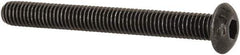 Value Collection - #10-32 UNF Hex Socket Drive, Button Screw - Alloy Steel, Black Oxide Finish, Fully Threaded, 1-3/4" Length Under Head - USA Tool & Supply