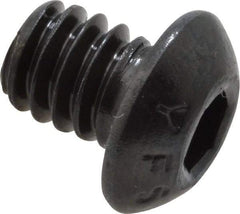 Value Collection - 1/4-20 UNC Hex Socket Drive, Button Screw - Alloy Steel, Black Oxide Finish, Fully Threaded, 5/16" Length Under Head - USA Tool & Supply