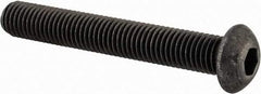 Value Collection - 1/4-28 UNF Hex Socket Drive, Button Screw - Alloy Steel, Black Oxide Finish, Fully Threaded, 1-3/4" Length Under Head - USA Tool & Supply