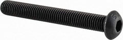 Value Collection - 1/4-28 UNF Hex Socket Drive, Button Screw - Alloy Steel, Black Oxide Finish, Fully Threaded, 2" Length Under Head - USA Tool & Supply