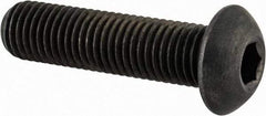 Value Collection - 5/16-24 UNF Hex Socket Drive, Button Screw - Alloy Steel, Black Oxide Finish, Fully Threaded, 1-1/4" Length Under Head - USA Tool & Supply