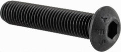 Value Collection - 5/16-24 UNF Hex Socket Drive, Button Screw - Alloy Steel, Black Oxide Finish, Fully Threaded, 1-1/2" Length Under Head - USA Tool & Supply