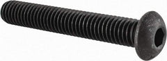 Value Collection - 3/8-16 UNC Hex Socket Drive, Button Screw - Alloy Steel, Black Oxide Finish, Fully Threaded, 2-1/2" Length Under Head - USA Tool & Supply