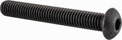 Value Collection - 3/8-16 UNC Hex Socket Drive, Button Screw - Alloy Steel, Black Oxide Finish, Fully Threaded, 2-3/4" Length Under Head - USA Tool & Supply