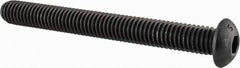 Value Collection - 3/8-16 UNC Hex Socket Drive, Button Screw - Alloy Steel, Black Oxide Finish, Fully Threaded, 3-1/2" Length Under Head - USA Tool & Supply