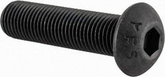 Value Collection - 3/8-24 UNF Hex Socket Drive, Button Screw - Alloy Steel, Black Oxide Finish, Fully Threaded, 1-1/2" Length Under Head - USA Tool & Supply