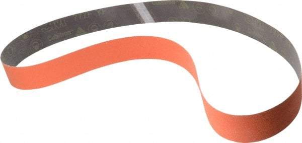 3M - 2" Wide x 60" OAL, 80 Grit, Ceramic Abrasive Belt - Ceramic, Medium, Coated, YF Weighted Cloth Backing, Wet/Dry, Series 777F - USA Tool & Supply