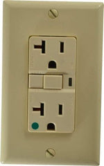 Cooper Wiring Devices - 1 Phase, 5-20R NEMA, 125 VAC, 20 Amp, Self Grounding, GFCI Receptacle - 2 Pole, Back and Side Wiring, Tamper Resistant, Hospital Grade - USA Tool & Supply