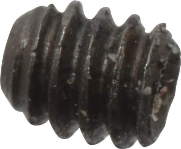 Made in USA - #2-56 UNC, 3/32" Length Under Head, Cup Point Set Screw - Grade 8 Alloy Steel, 0.035" Key - USA Tool & Supply