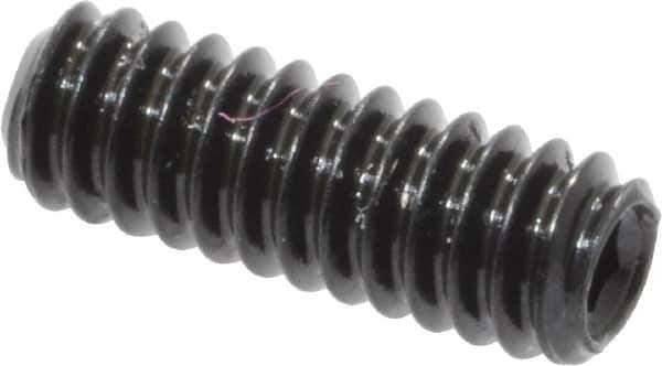 Made in USA - #2-56 UNC, 1/4" Length Under Head, Cup Point Set Screw - Grade 8 Alloy Steel, 0.035" Key - USA Tool & Supply