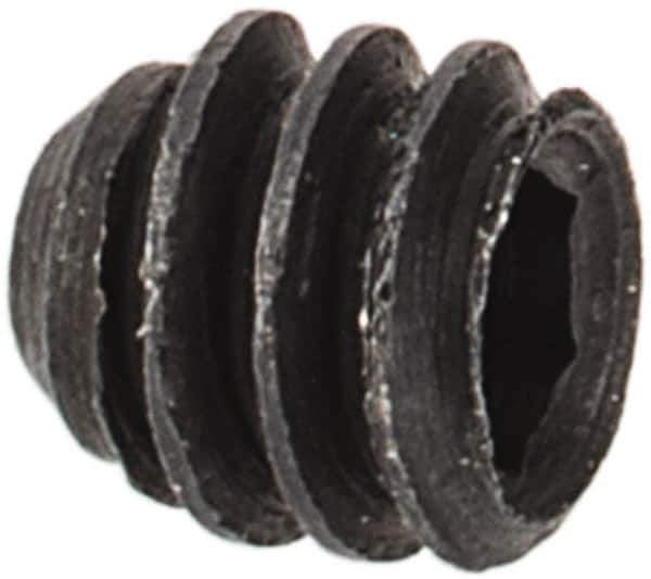 Made in USA - #3-48 UNC, 3/32" Length Under Head, Cup Point Set Screw - Grade 8 Alloy Steel, 0.05" Key - USA Tool & Supply