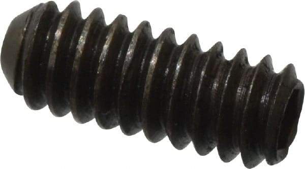 Made in USA - #3-48 UNC, 1/4" Length Under Head, Cup Point Set Screw - Grade 8 Alloy Steel, 0.05" Key - USA Tool & Supply